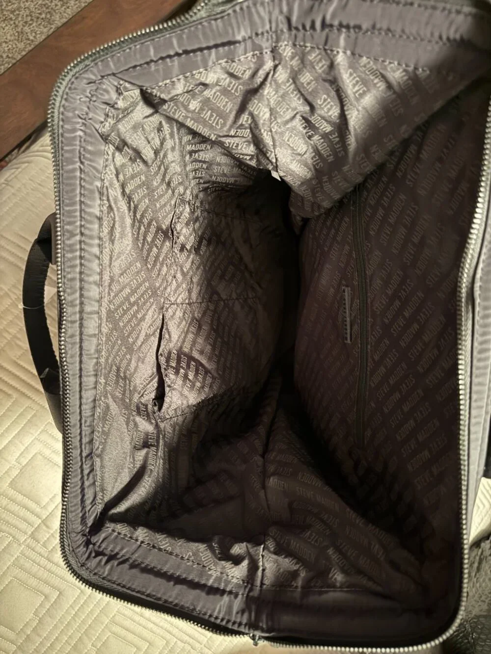NWT Steve Madden Black Quilted Nylon Backpack Large Travel Work Bag